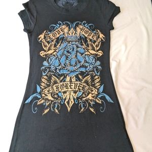 Truth Bling LOVE HOPE FOREVER Cap Sleeve Top Small